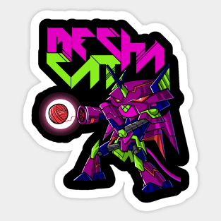 Mecha Cat - Awesome Robot cat inspired on Japanese Anime Sticker